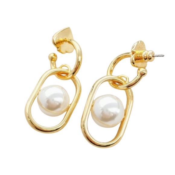 KATE SPADE ♠️ Gold Glamorous
Strands Huggies Pearl Earrings - Picture 3 of 6